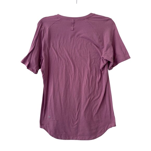 Lululemon Athletica Mauve Performance T-Shirt "Better Each Day" Text Lightweight - Picture 4 of 9